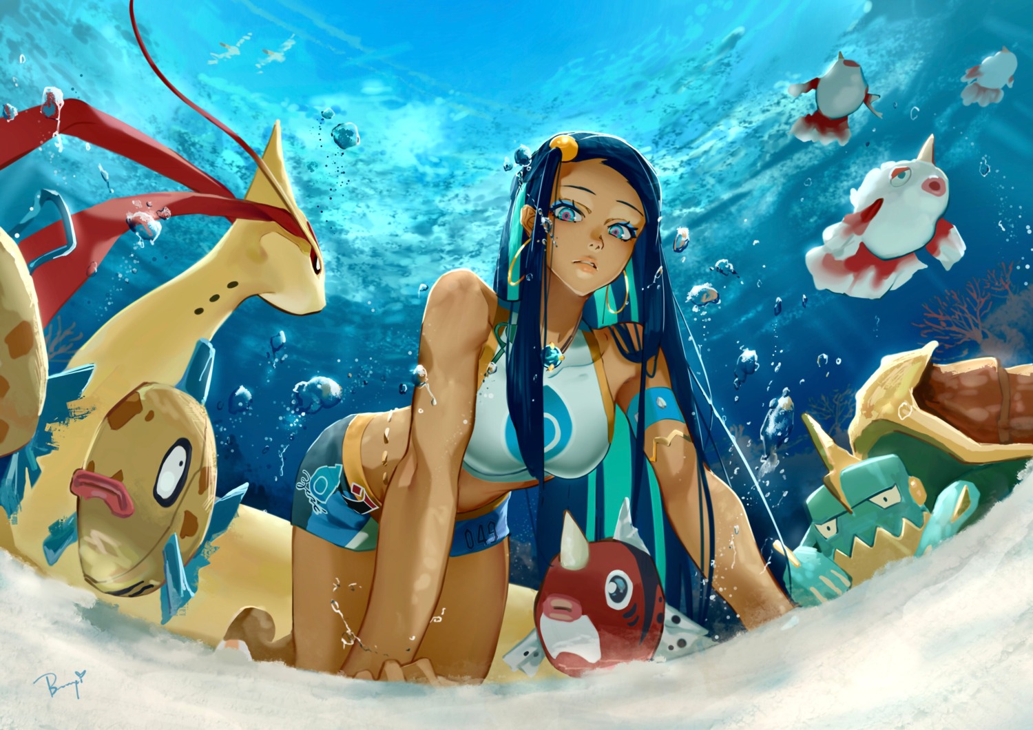 bennopi, drednaw, feebas, goldeen, milotic, pokemon, pokemon_swsh, rurina_(pokemon)