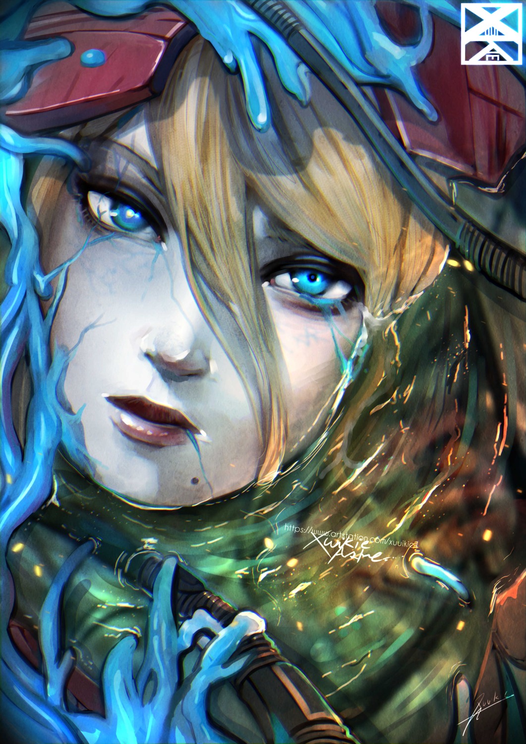 cream, metroid, metroid_prime_3:_corruption, samus_aran, wet, xuuikie_ashe