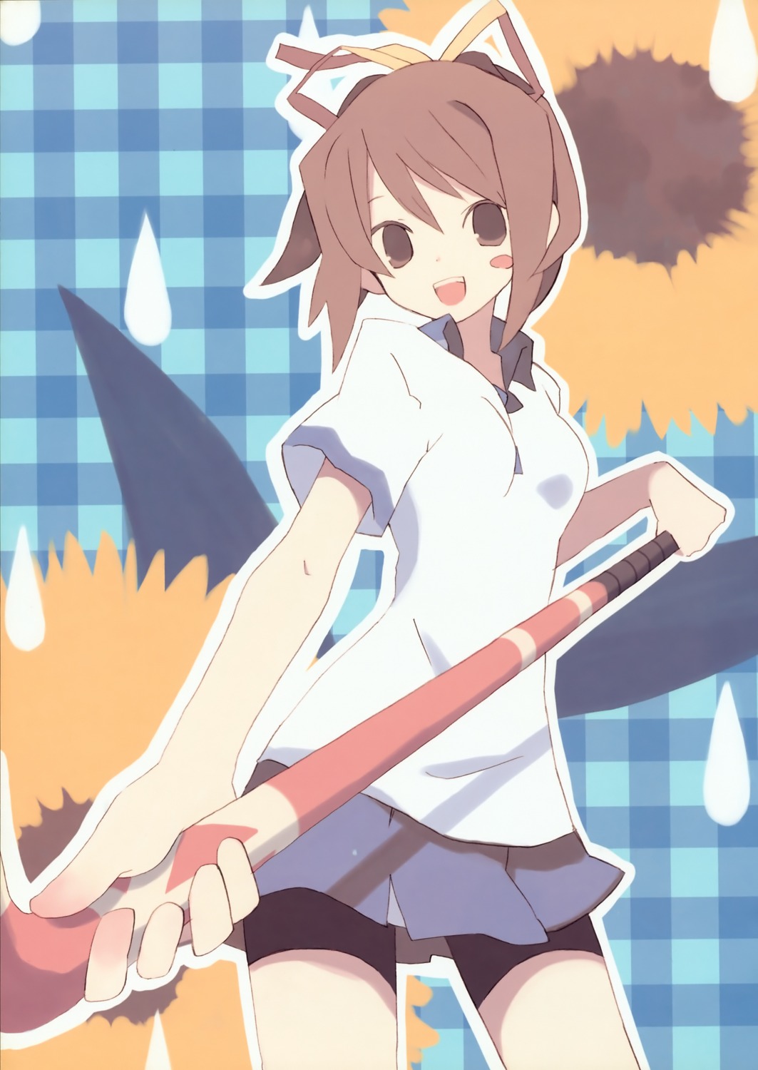 amesarasa, bike_shorts, kumihama_mitsuha, mitsuki_mouse