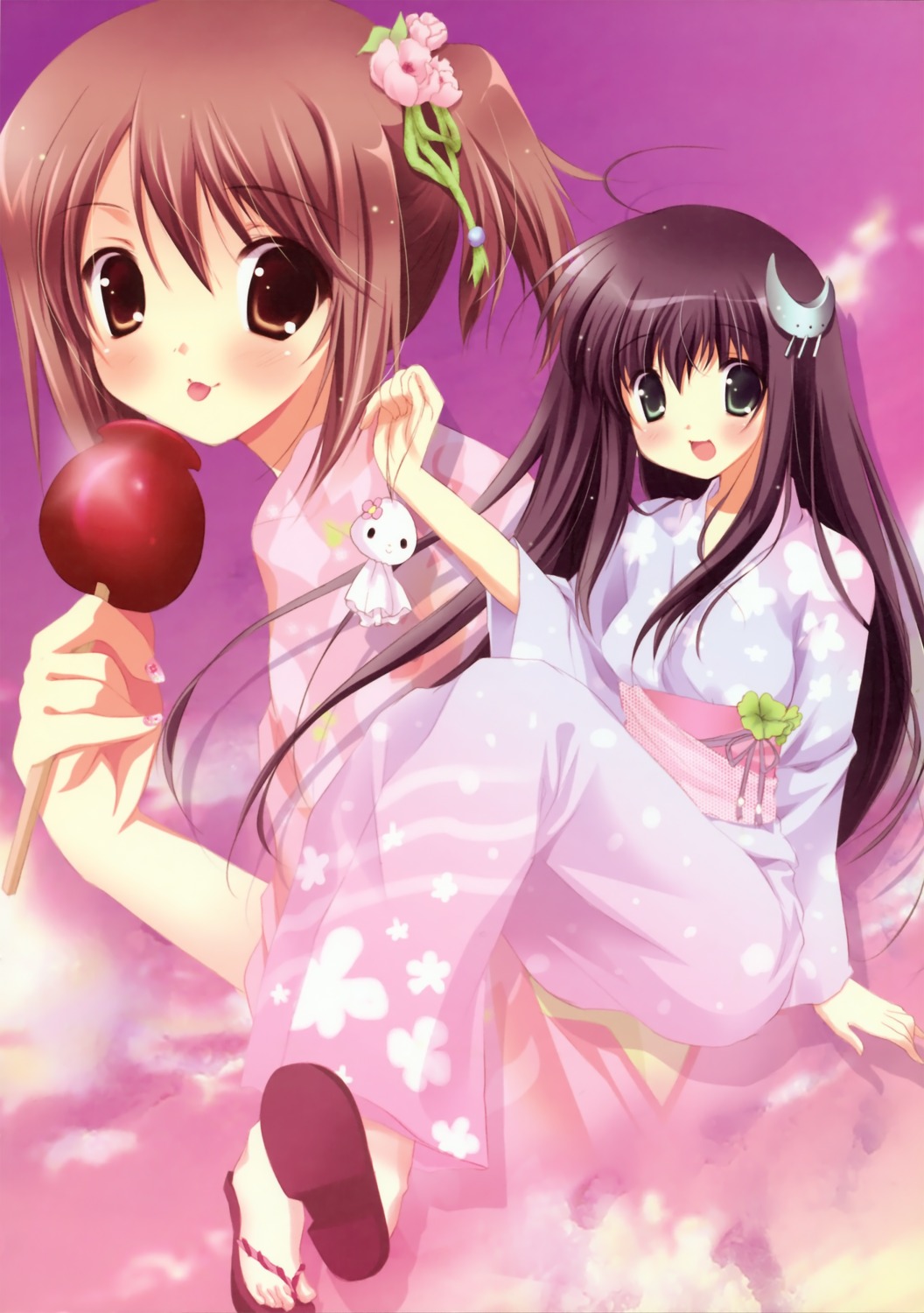 amesarasa, chiyokawa_rin, kumihama_mitsuha, miyasaka_miyu, yukata