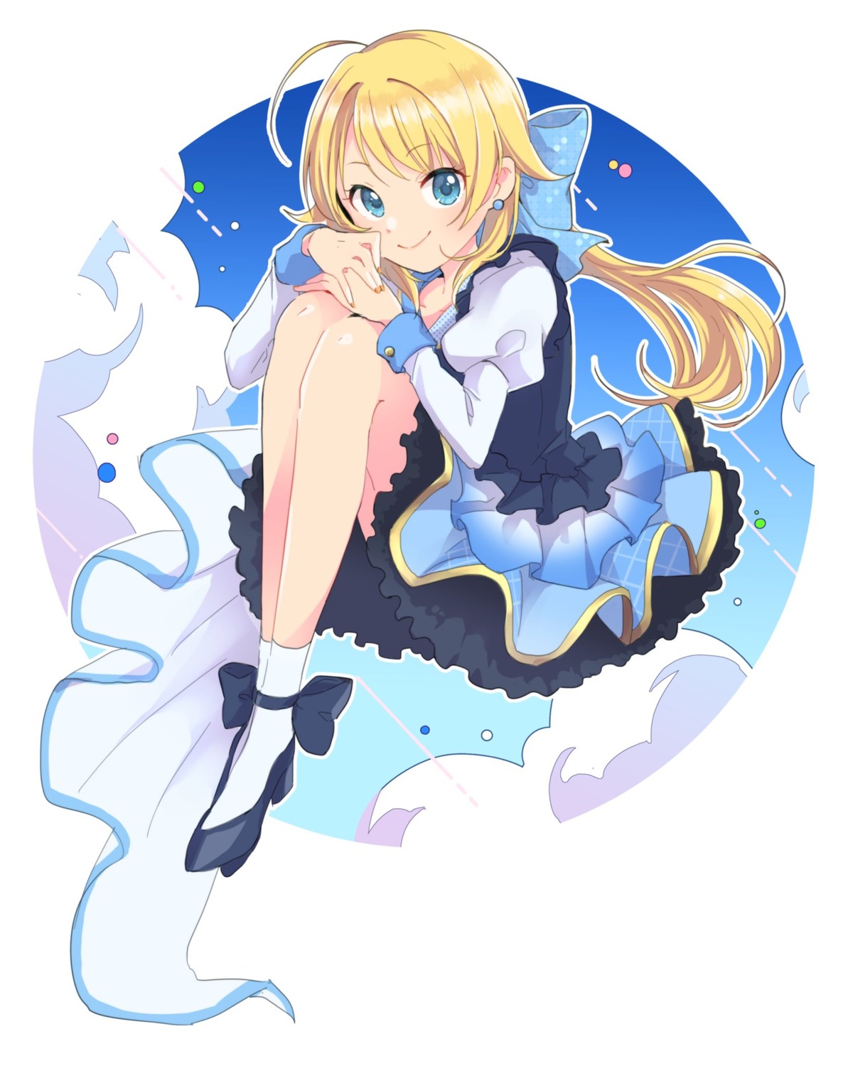 chobota, hachimiya_meguru, heels, skirt_lift, the_idolm@ster, the_idolm@ster_shiny_colors