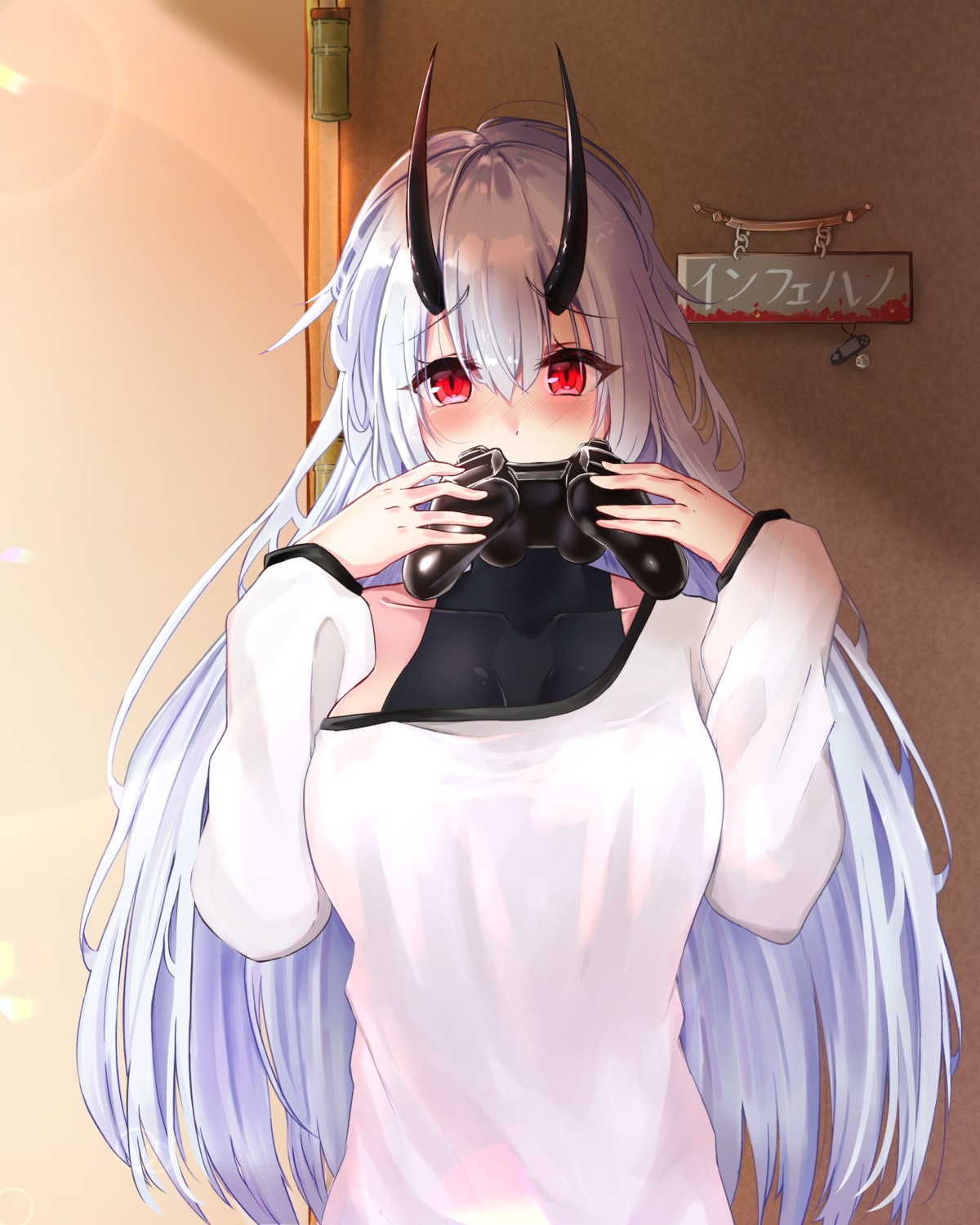 bannou_ippoutsukou, fate/grand_order, horns, tomoe_gozen_(fate)