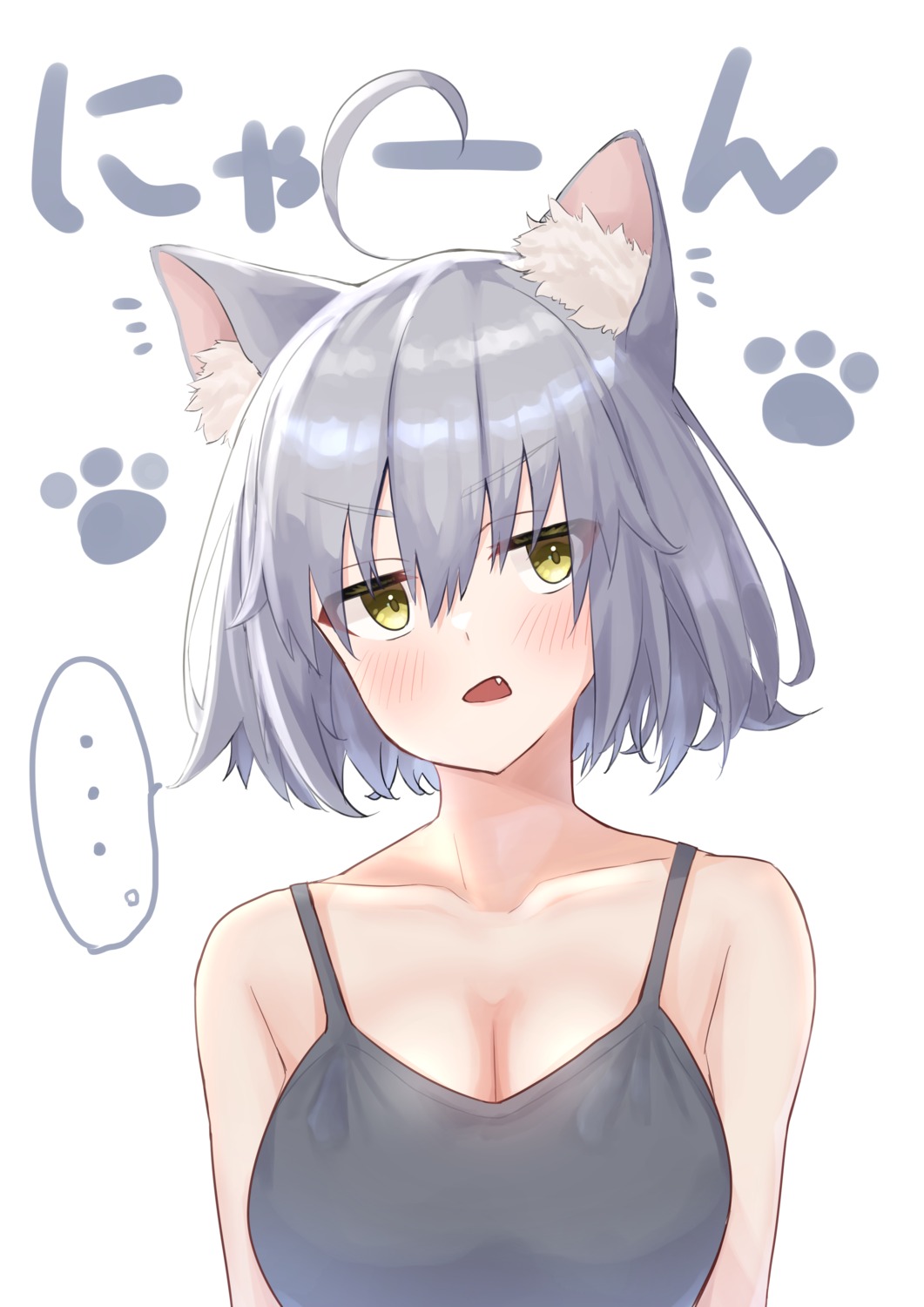 animal_ears, cleavage, fate/grand_order, jeanne_d'arc, jeanne_d'arc_alter_(fate), kohaku_teru, nekomimi