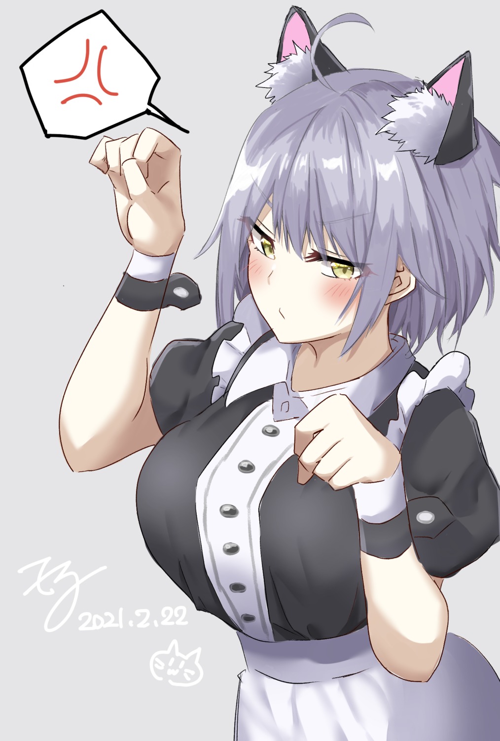 animal_ears, fate/grand_order, jeanne_d'arc, jeanne_d'arc_alter_(fate), kohaku_teru, maid, nekomimi