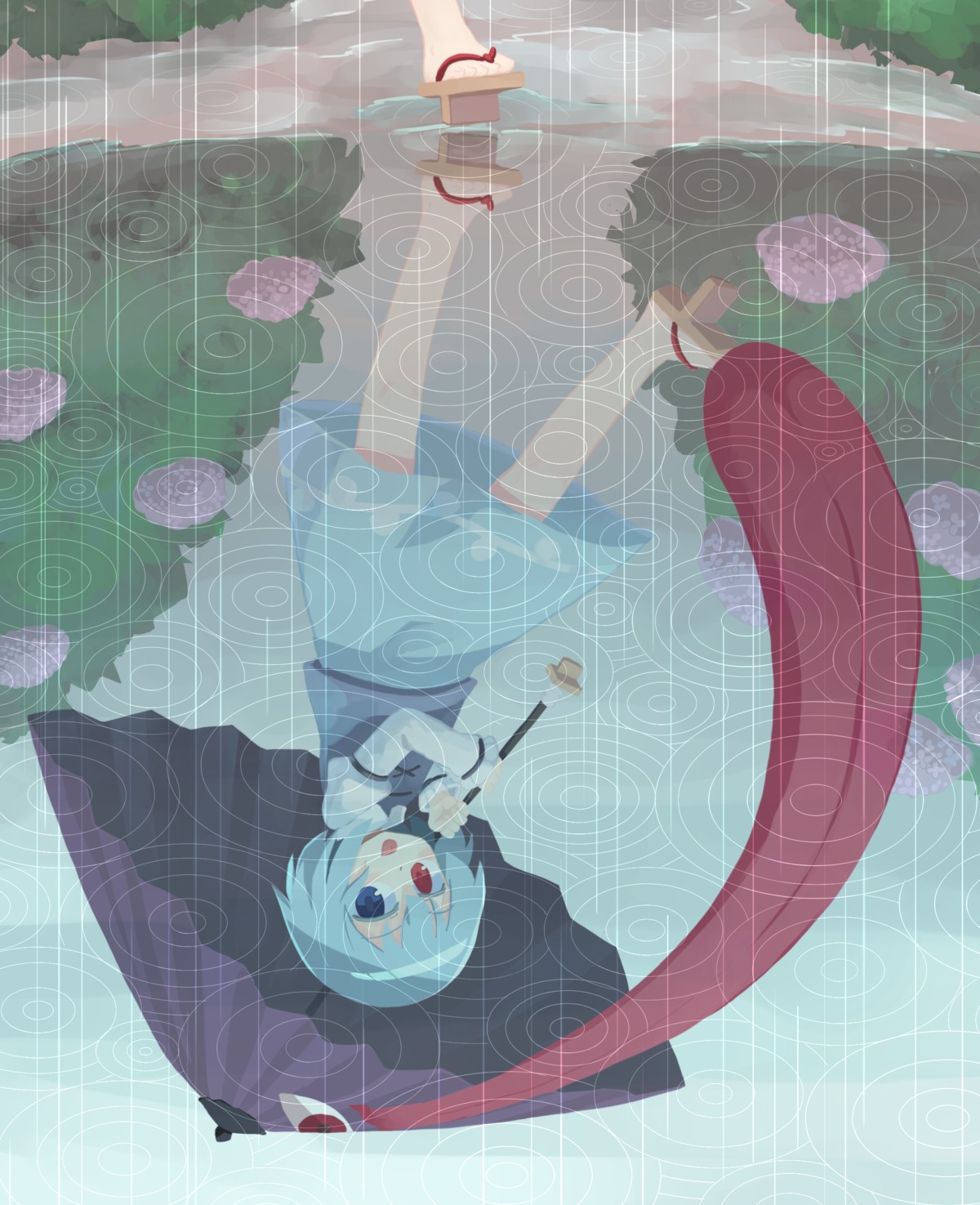 heterochromia, kibisake, tatara_kogasa, touhou, umbrella