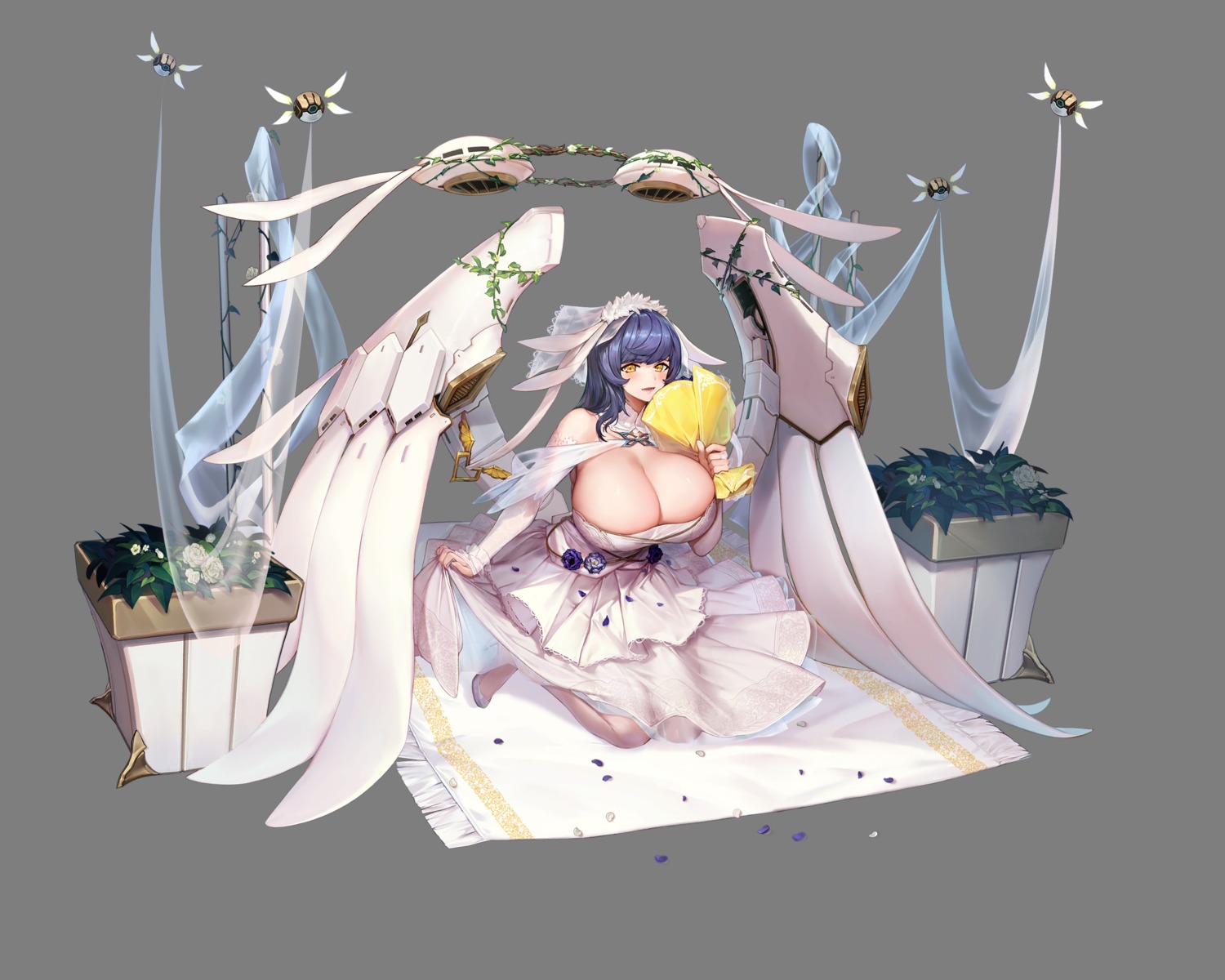 angel, dress, jam_(nandade), last_origin, no_bra, see_through, skirt_lift, transparent_png, wedding_dress, wings