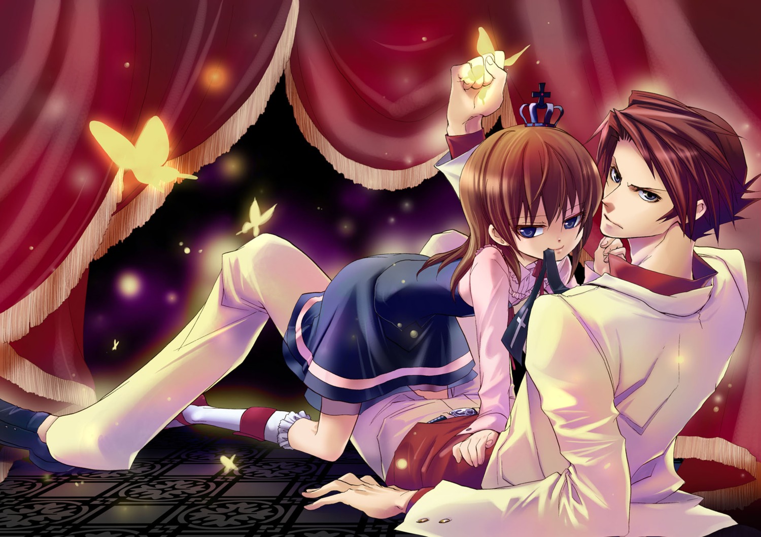 natsumi_kei, umineko_no_naku_koro_ni, ushiromiya_battler, ushiromiya_maria