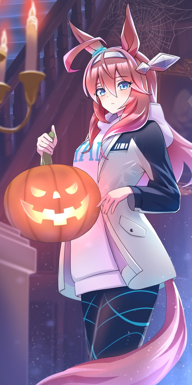 animal_ears, halloween, mihono_bourbon_(umamusume), nabe_saori, tail, uma_musume_pretty_derby