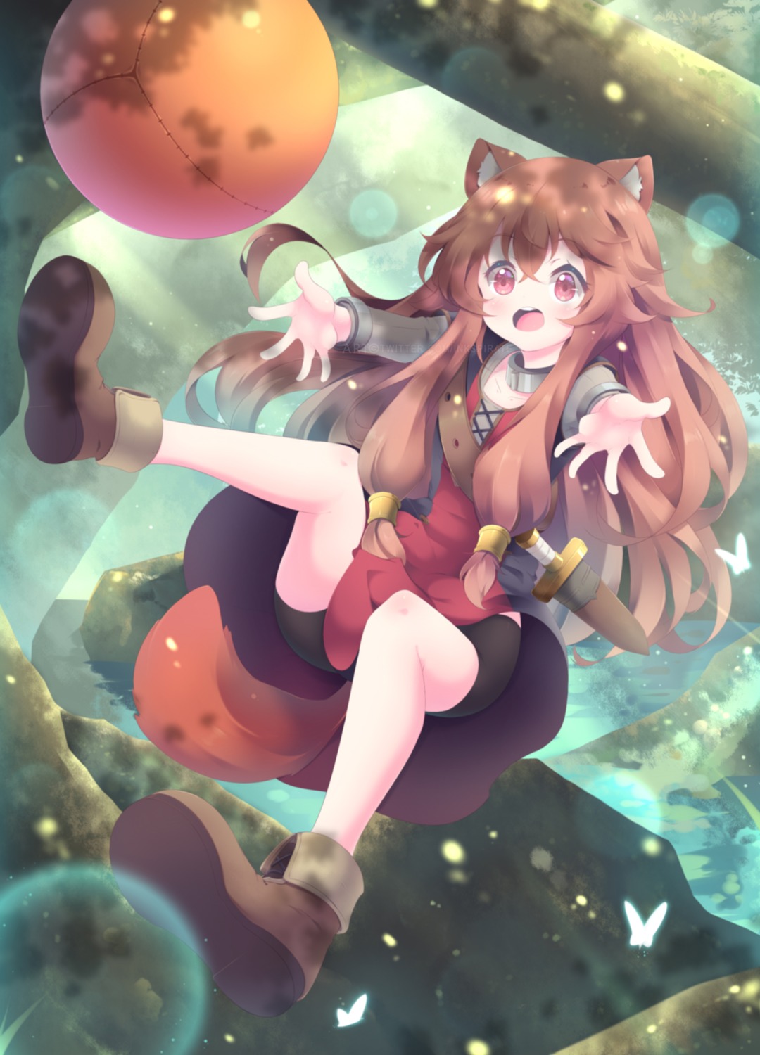 animal_ears, bike_shorts, inkspirate, raphtalia, tail, tate_no_yuusha_no_nariagari, weapon