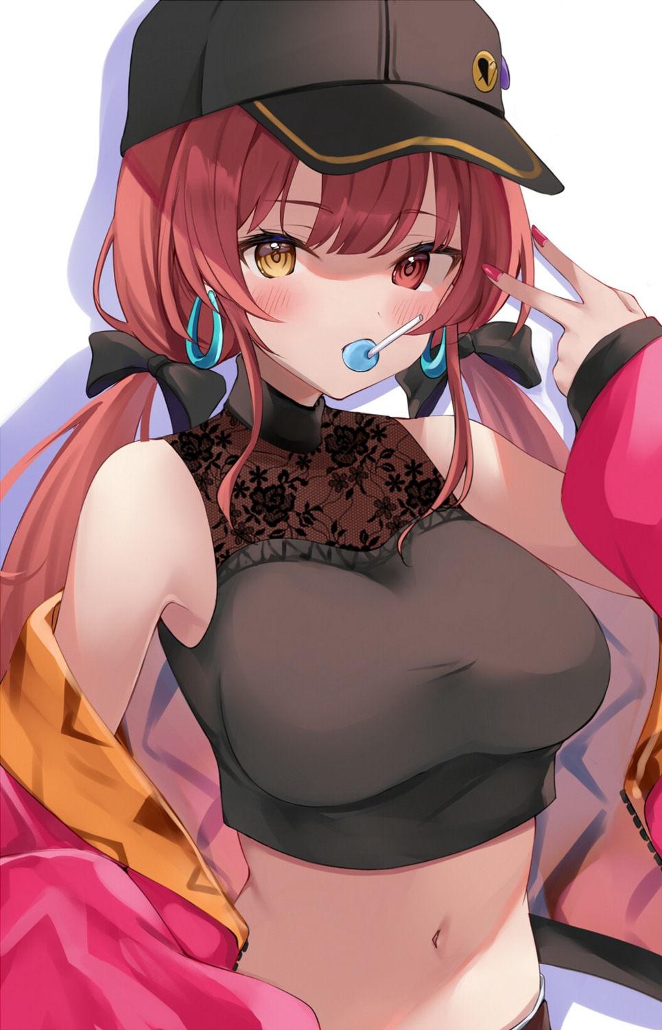 heterochromia, hololive, houshou_marine, rikotan