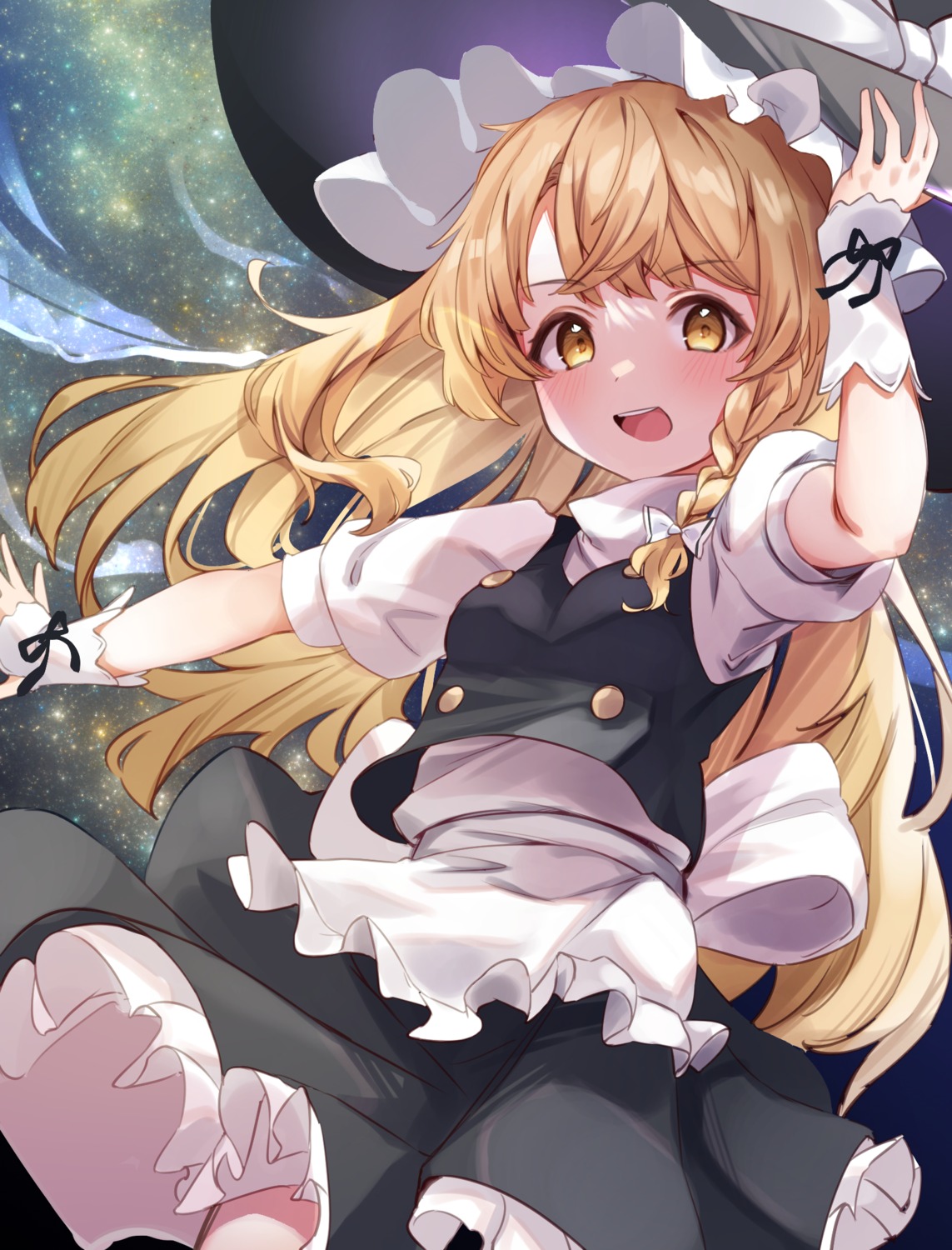 azuma_hiryu, kirisame_marisa, skirt_lift, touhou, witch