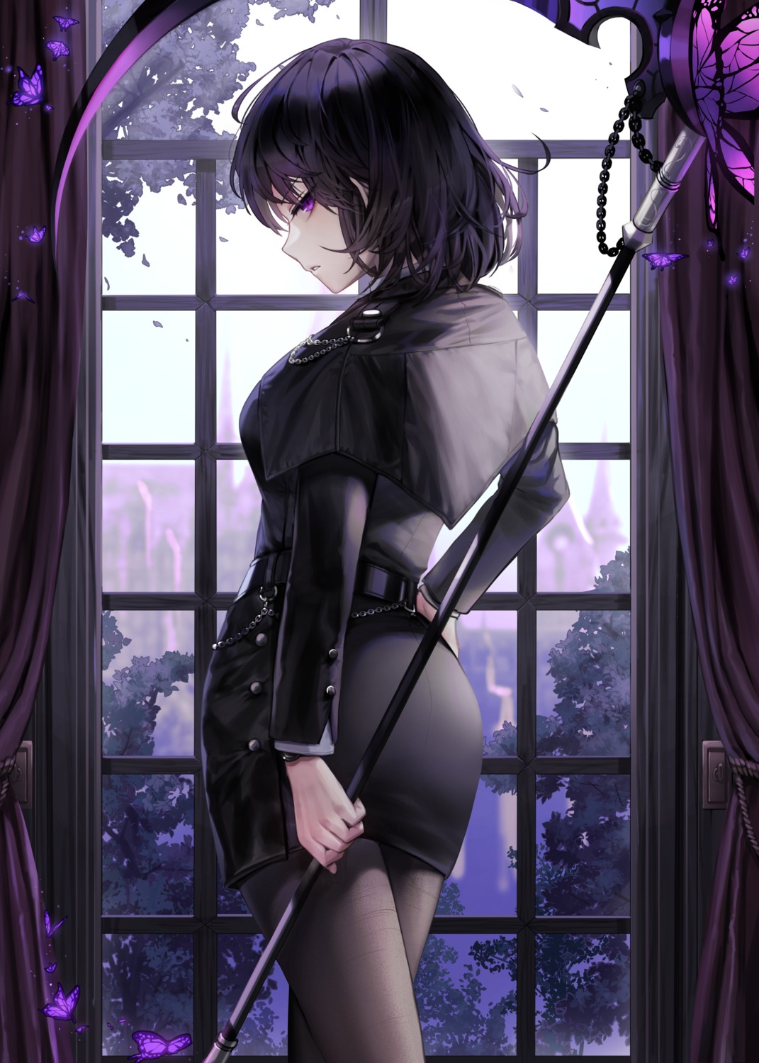 a0lp, ass, pantyhose, weapon