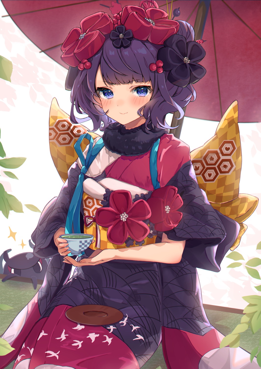 amefukura_art, fate/grand_order, katsushika_hokusai_(fate), kimono