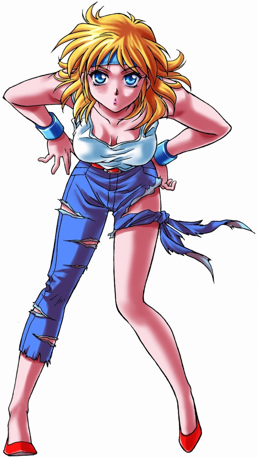 cleavage, kouno_sachiko, lune_zoldark, super_robot_wars, torn_clothes