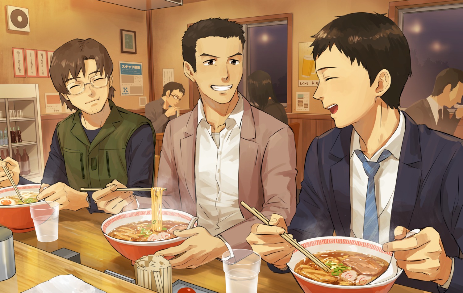 aida_kensuke, ikari_shinji, male, megane, neon_genesis_evangelion, rott_ur, suzuhara_touji