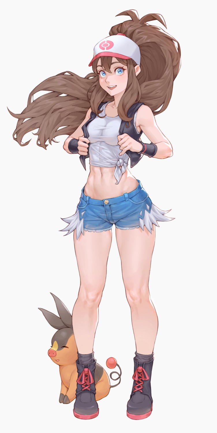 cheshirrr, pokemon, pokemon_bw, tepig, touko_(pokemon)