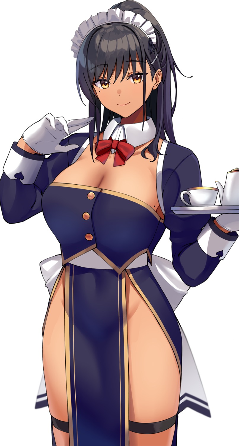 cleavage, garter, maid, nopan, sukebewe