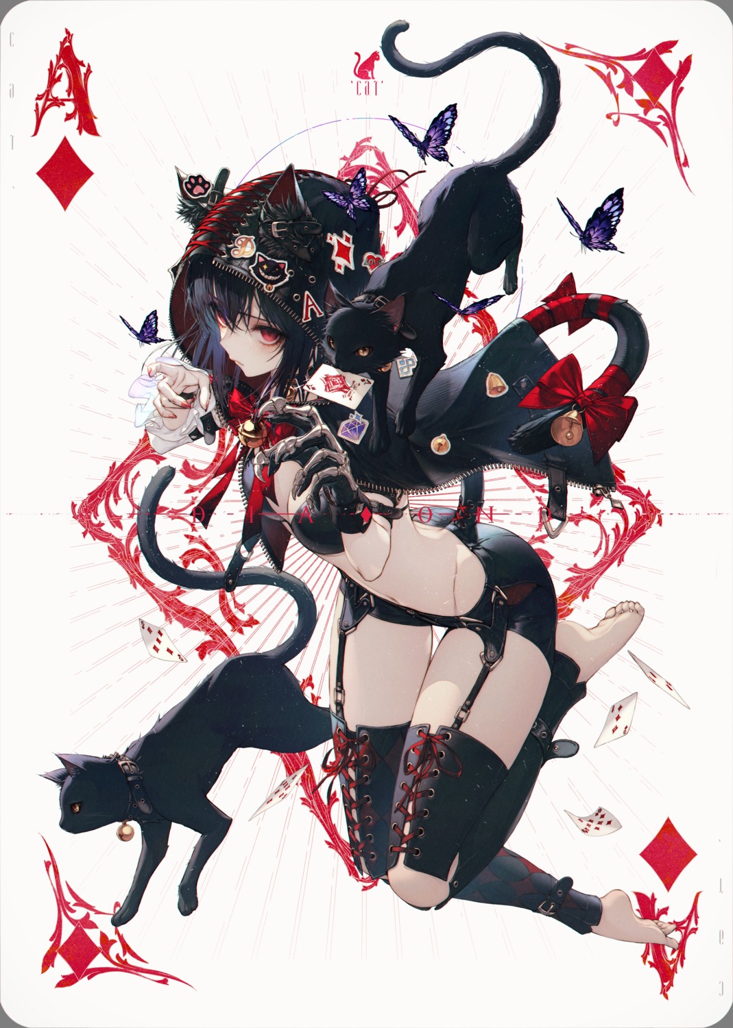 animal_ears, bikini_top, cleavage, neko, nekomimi, swimsuits, tail, wanke