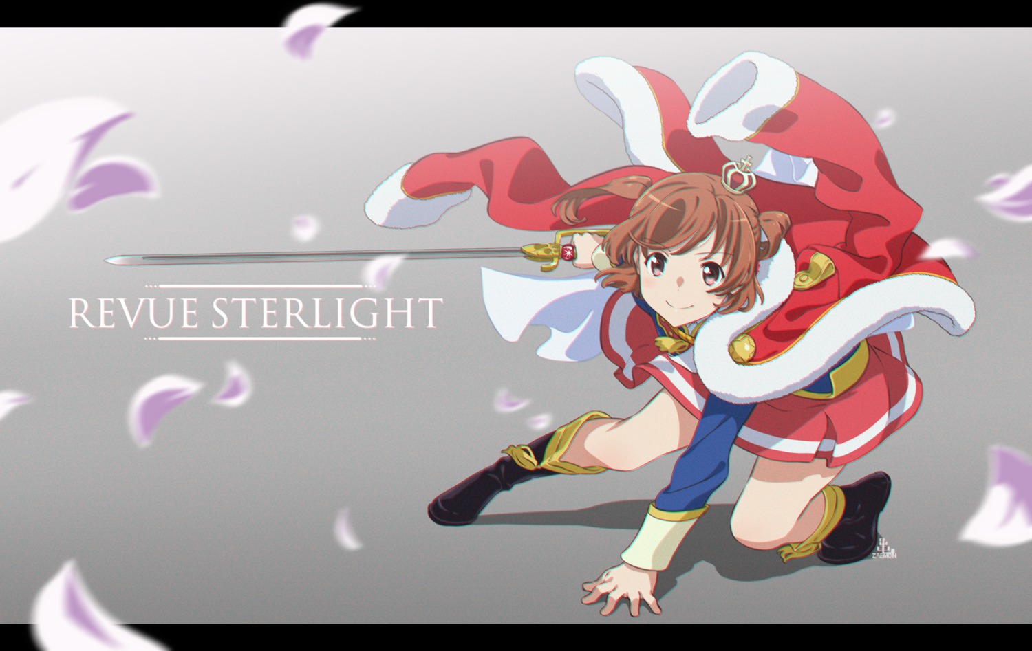 aijou_karen, kamezaemon, shoujo_kageki_revue_starlight, skirt_lift, sword, uniform