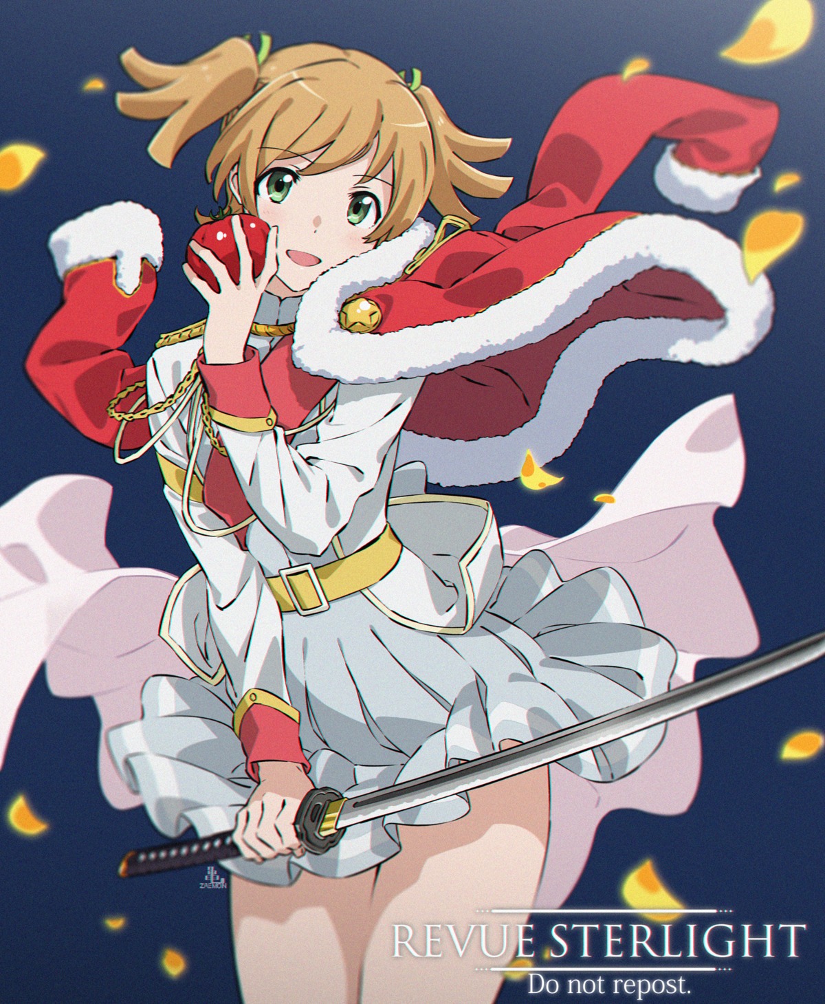 daiba_nana, kamezaemon, shoujo_kageki_revue_starlight, skirt_lift, sword, uniform
