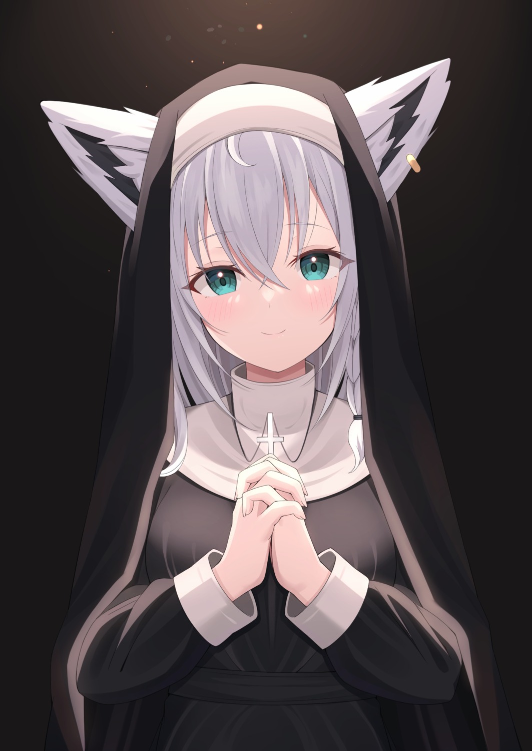 animal_ears, hololive, hololive_gamers, kitsune, nun, shirakami_fubuki, starfox1015