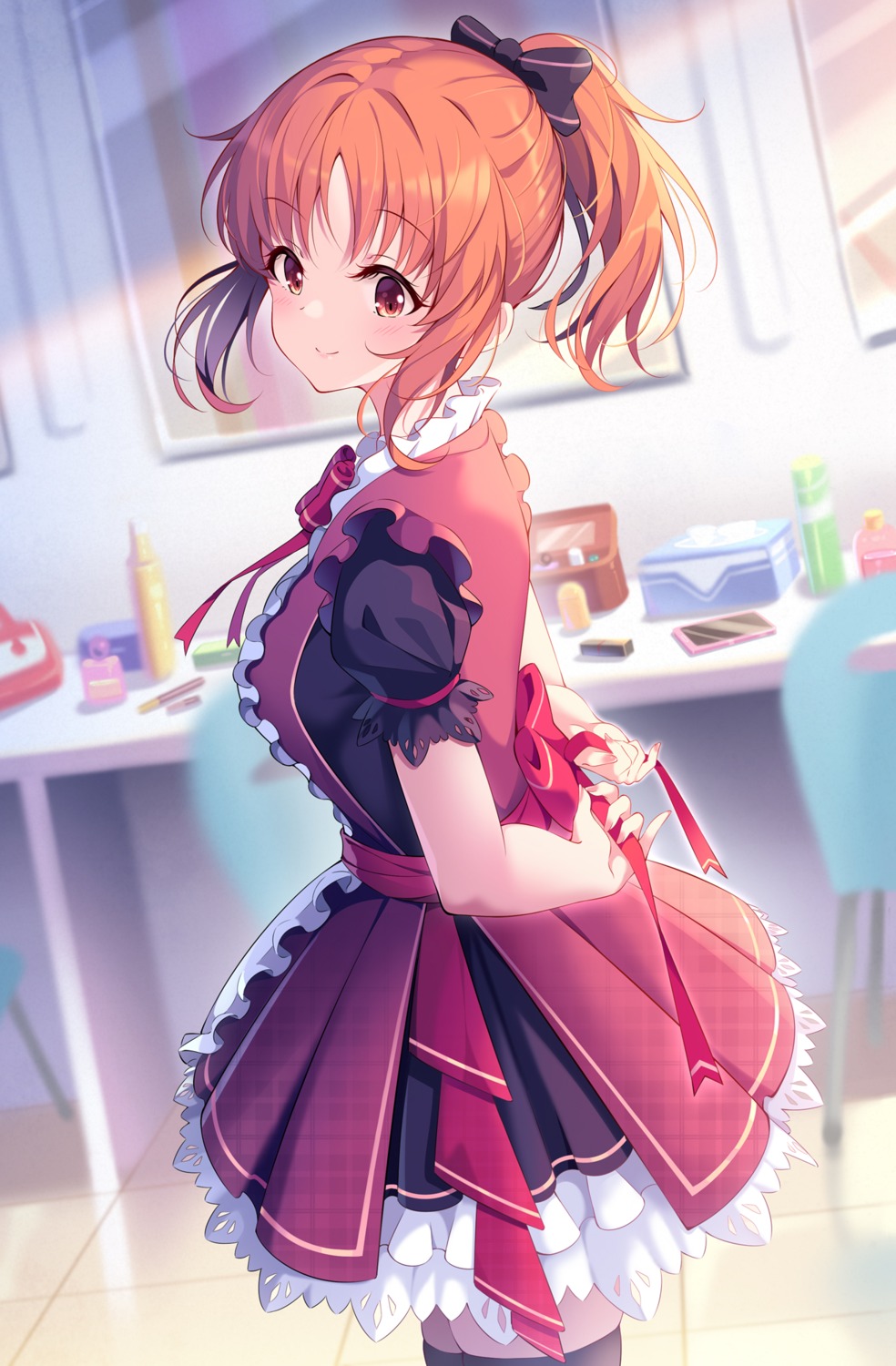 abe_nana, kagami_(galgamesion), the_idolm@ster, the_idolm@ster_cinderella_girls, thighhighs, uniform