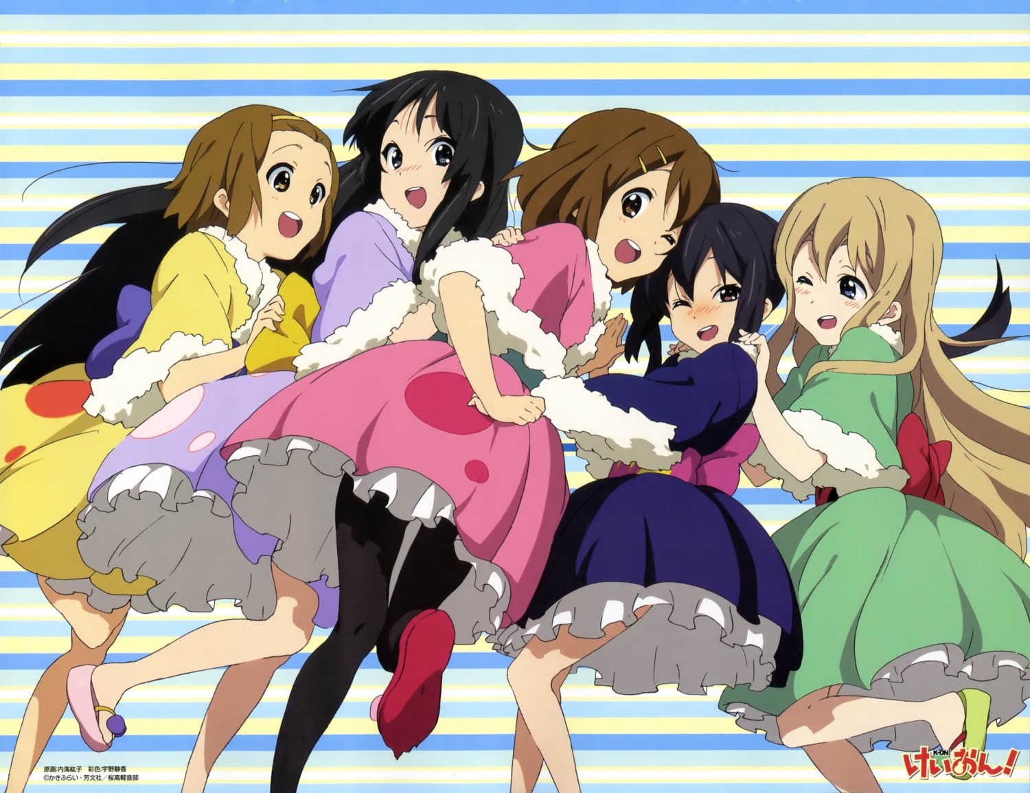 akiyama_mio, hirasawa_yui, k-on!, kotobuki_tsumugi, nakano_azusa, pantyhose, tainaka_ritsu, utsumi_hiroko