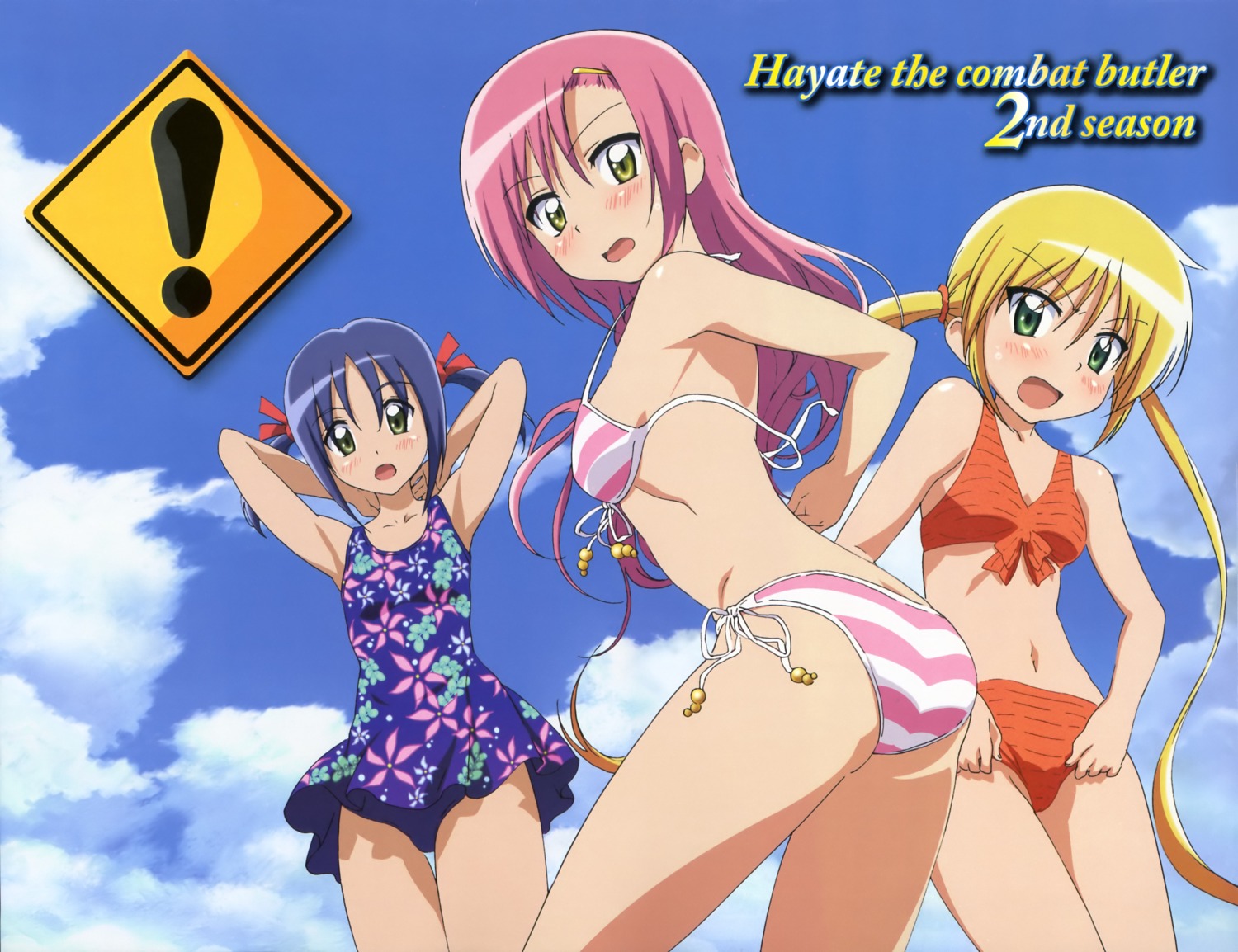 ass, bikini, hayate_no_gotoku, katsura_hinagiku, nishizawa_ayumu, sanzenin_nagi, swimsuits