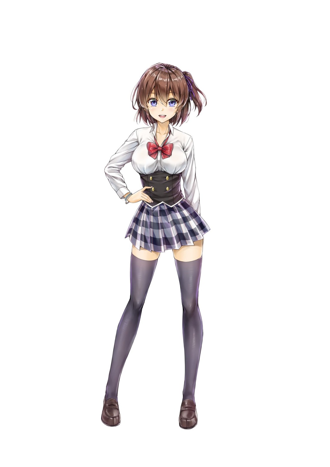 aikano_~yukizora_no_triangle~, kazahana_koharu, kotatsu, prekano, seifuku, thighhighs