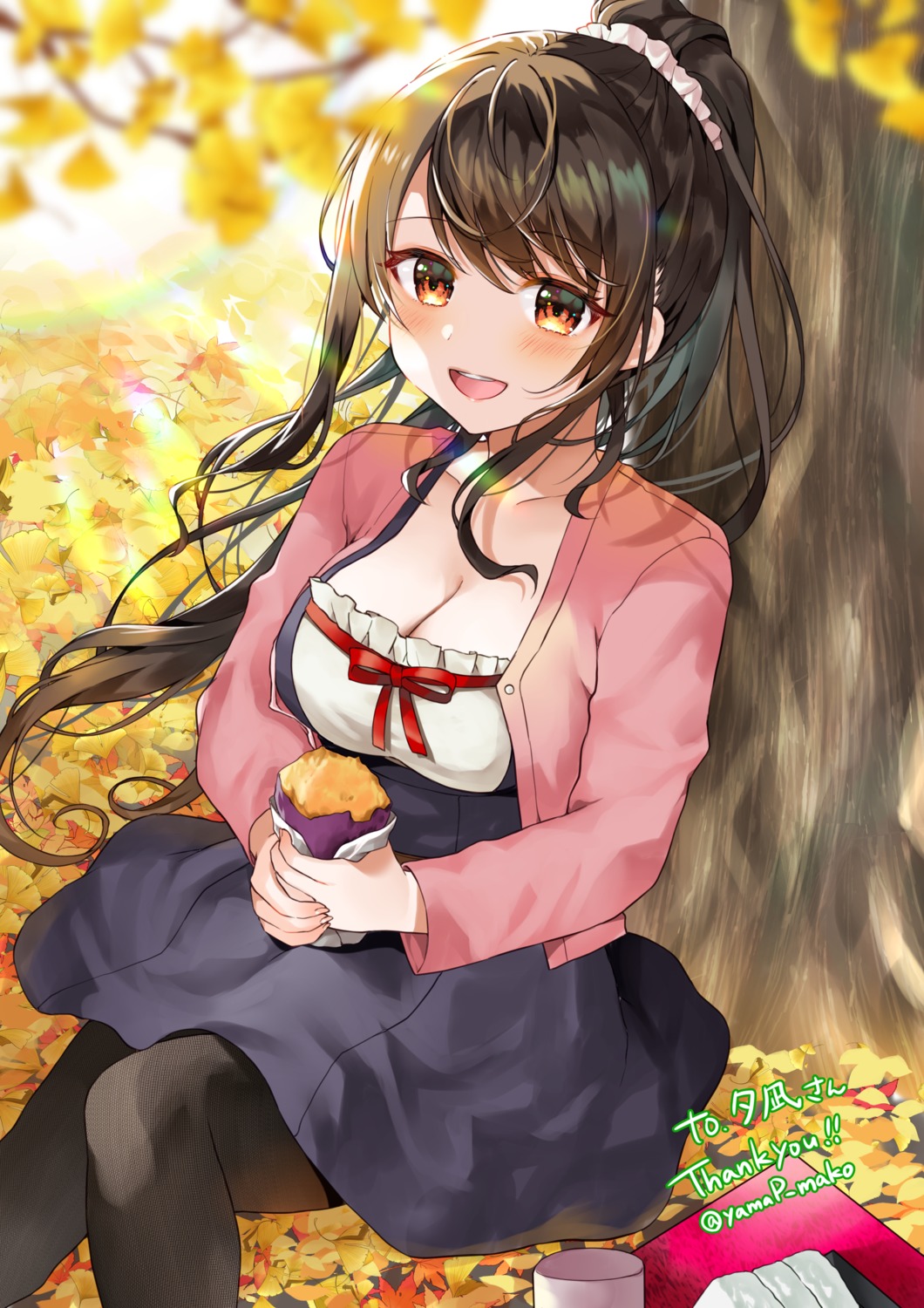cleavage, koyukimura_sanada, pantyhose, skirt_lift, tokimeki_idol, yam_(yamap_mako)