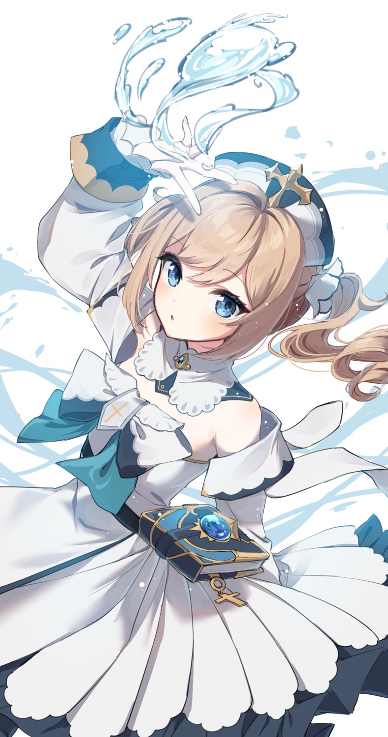 barbara_(genshin_impact), dress, genshin_impact, hinakano_h, skirt_lift