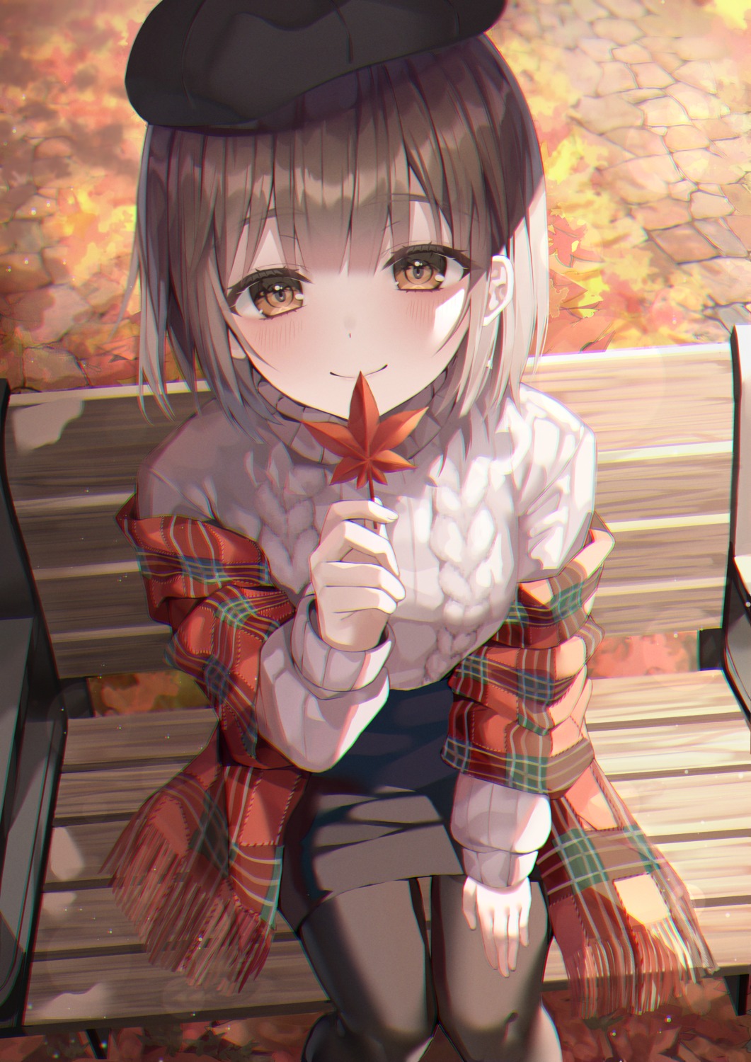 hinaki, pantyhose, sweater