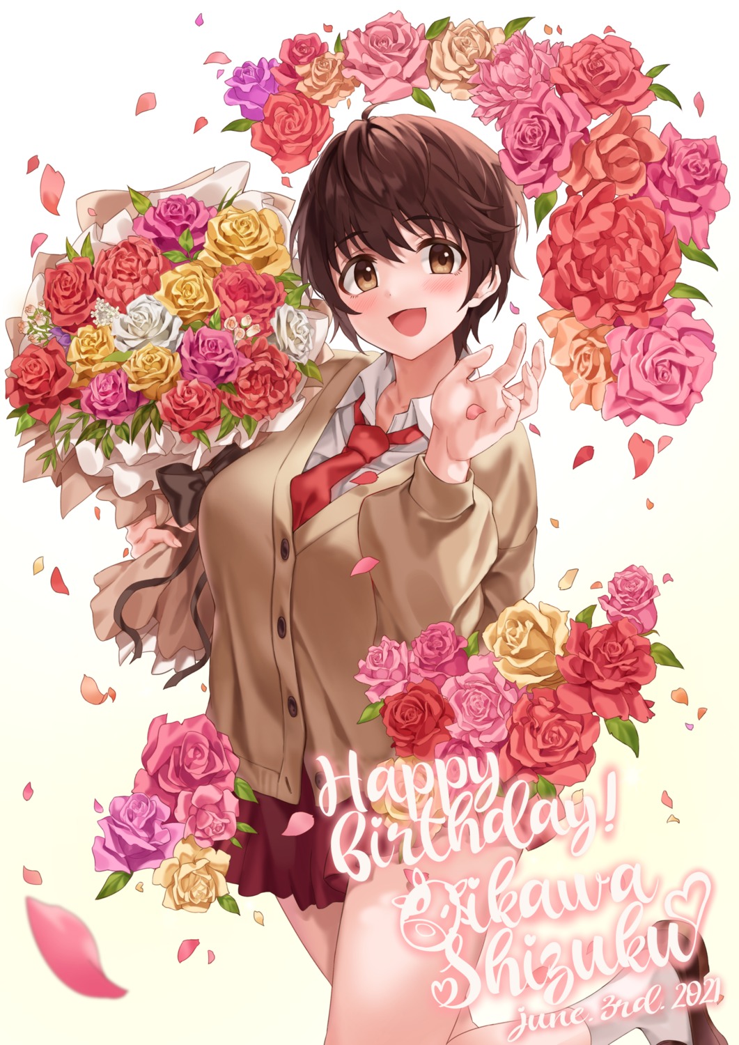 oikawa_shizuku, seifuku, sirurabbit, sweater, the_idolm@ster, the_idolm@ster_cinderella_girls