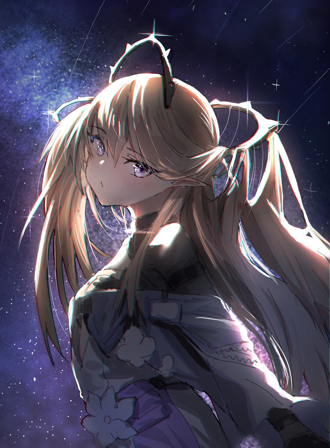 arknights, indigo_(arknights), pointy_ears, sketch, tagme