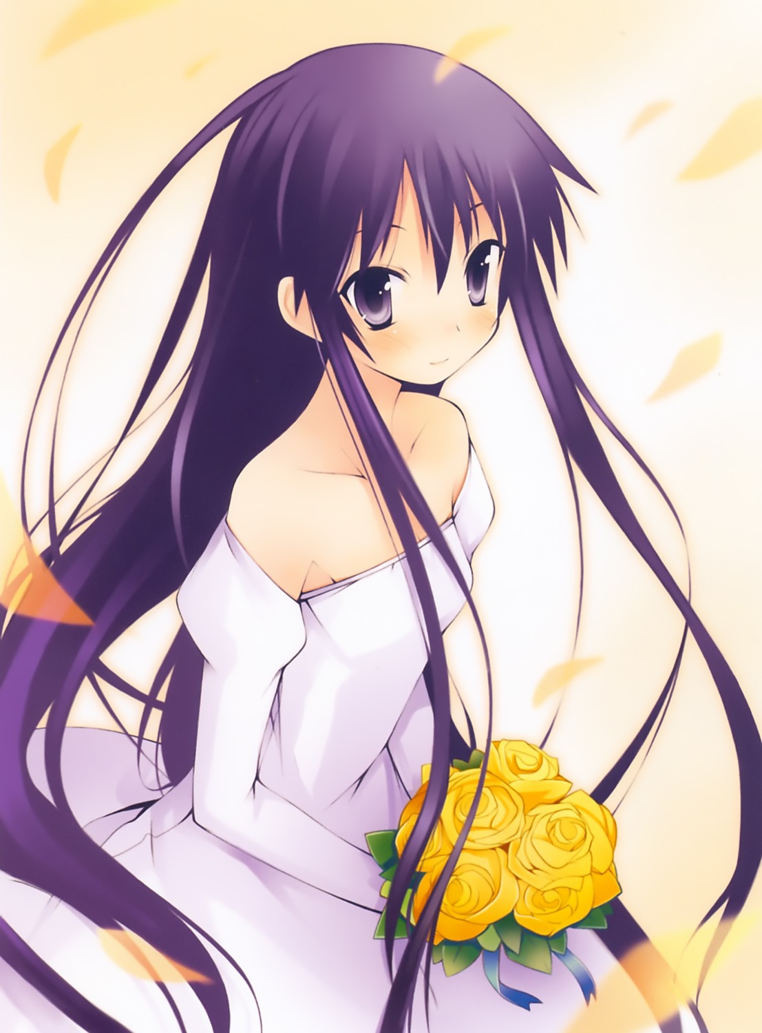 akiba_rika, dress, hanbun_no_tsuki_ga_noboru_sora, wedding_dress, yamamoto_keiji