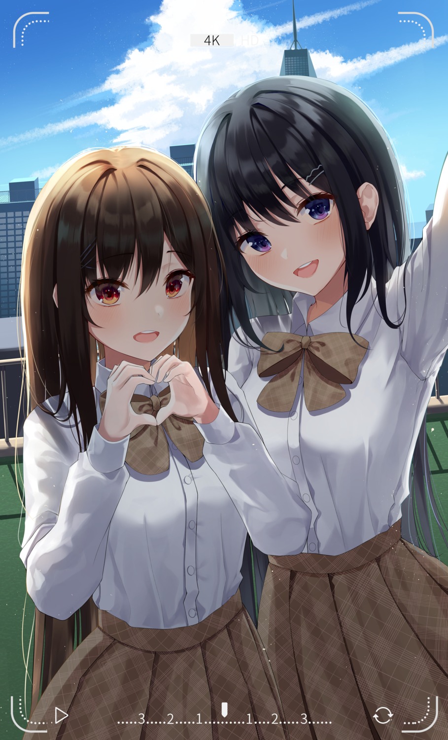 kimae, seifuku, selfie