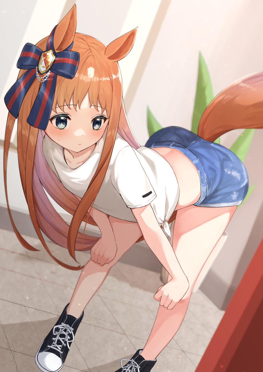 animal_ears, grass_wonder_(umamusume), pearlscale0818, tail, torn_clothes, uma_musume_pretty_derby