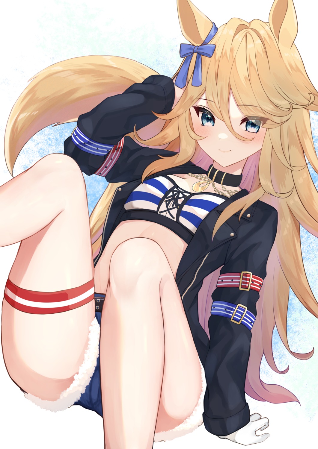 animal_ears, garter, gold_city_(umamusume), pearlscale0818, tail, uma_musume_pretty_derby