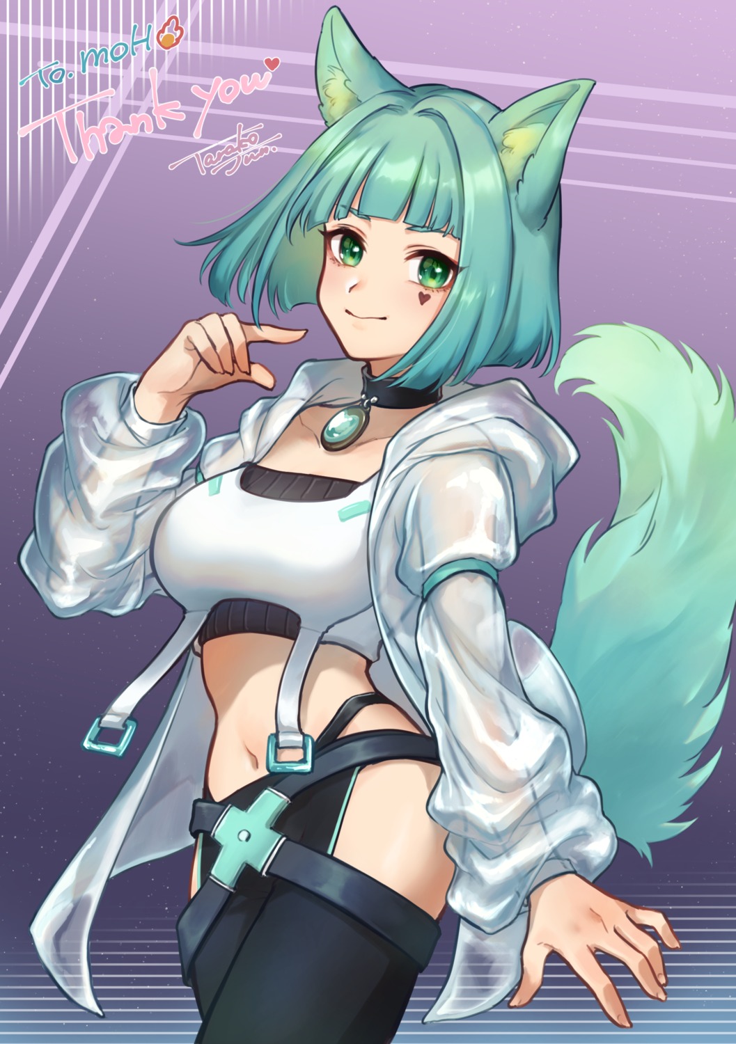animal_ears, see_through, tail, tarako_jun