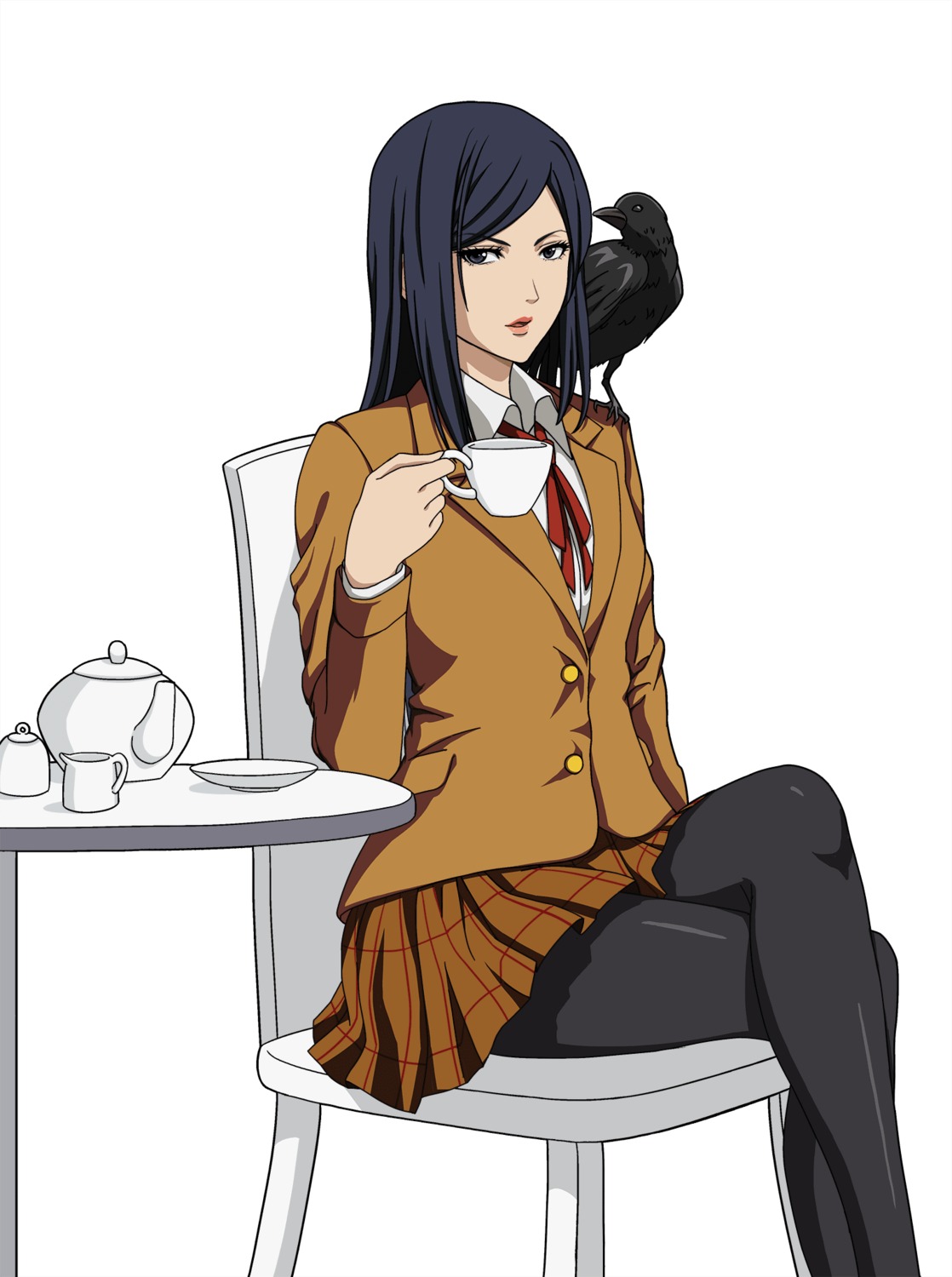 kurihara_mari, pantyhose, prison_school, seifuku, skirt_lift, tagme