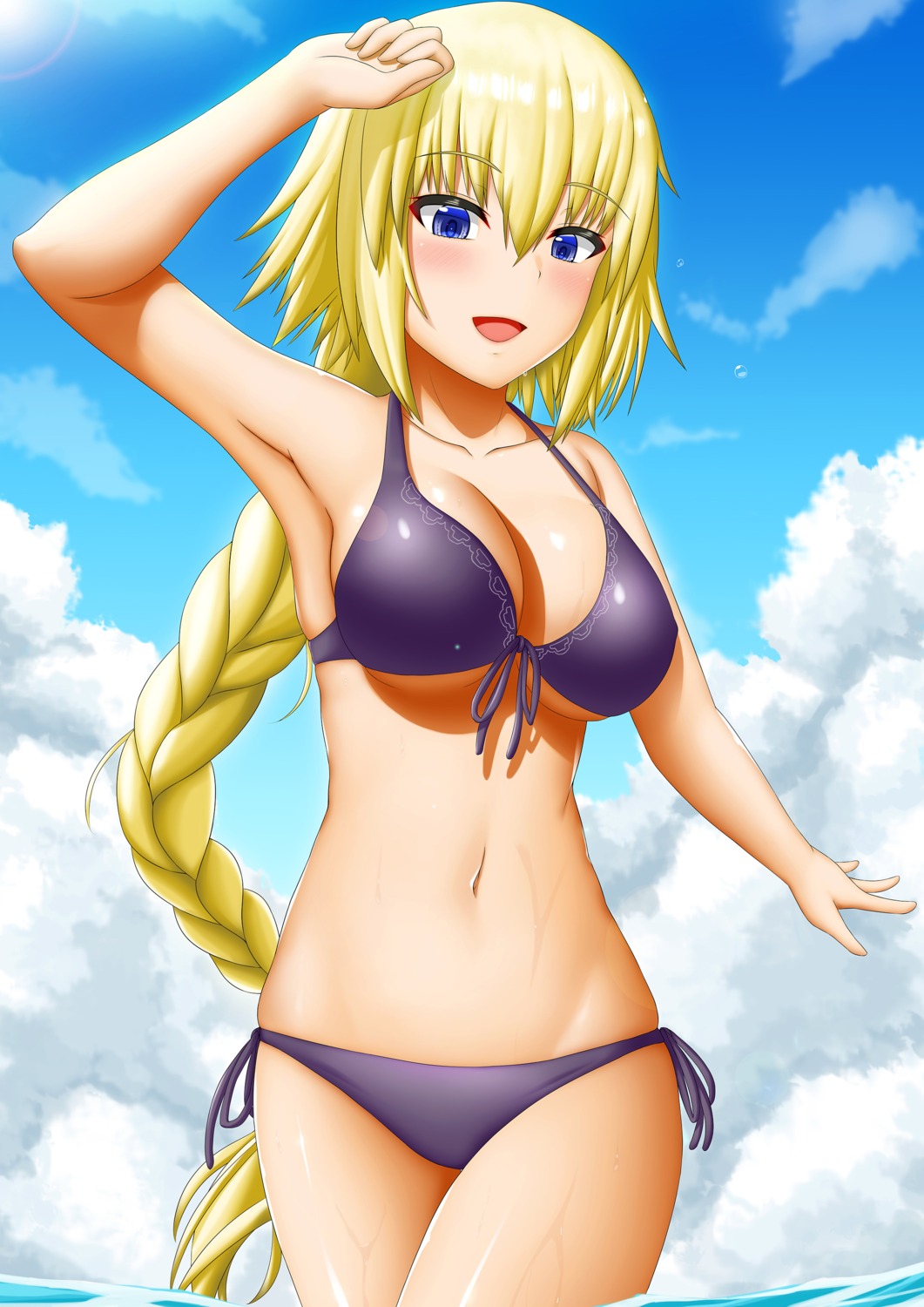 abukobato, bikini, fate/grand_order, jeanne_d'arc, jeanne_d'arc_(fate), swimsuits, wet