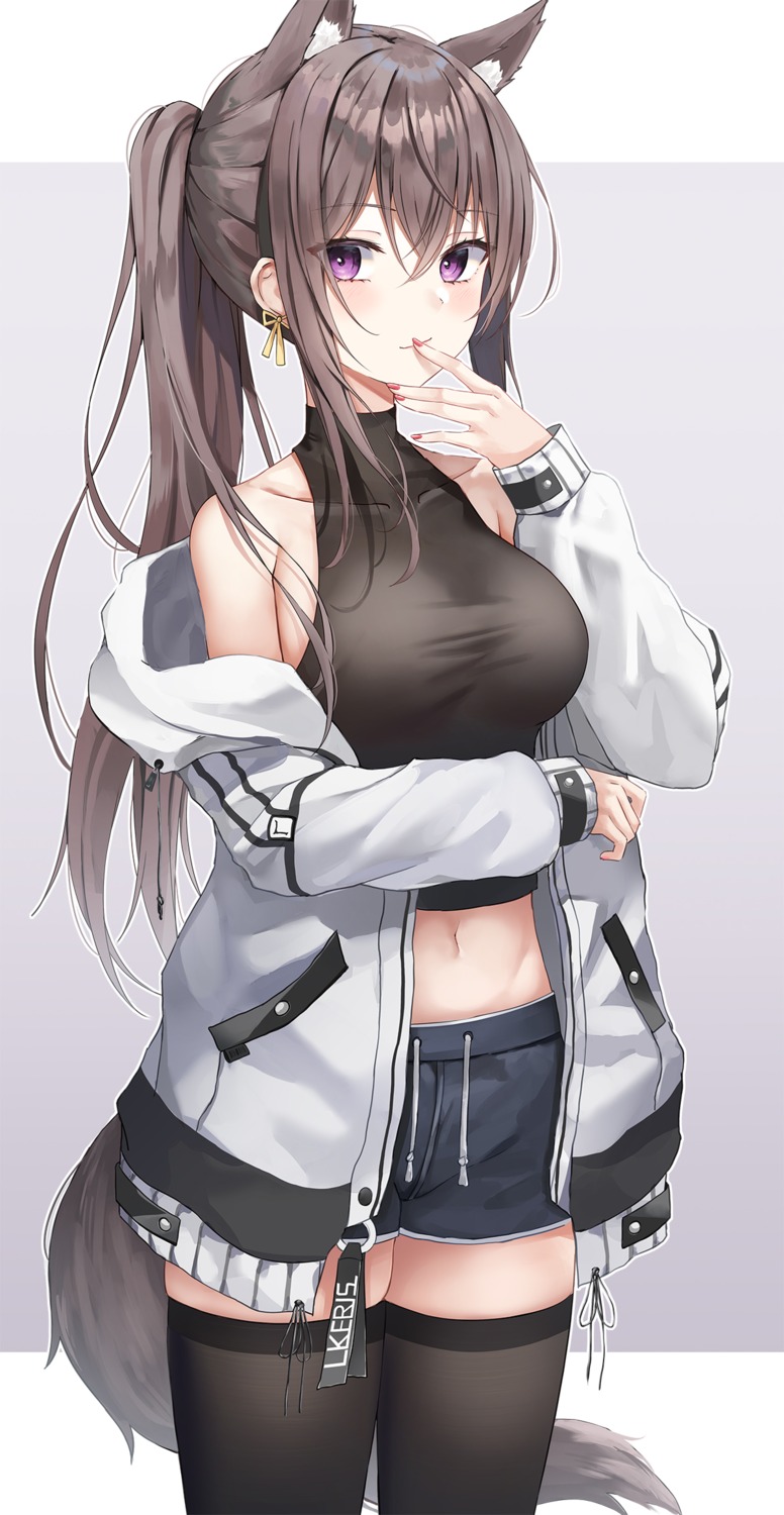 animal_ears, kitsune, lkeris, tail, thighhighs