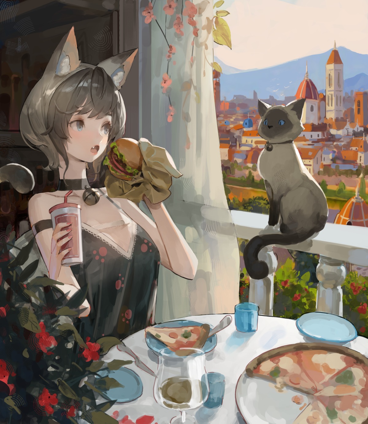 animal_ears, jung_wonjo, neko, nekomimi, tail