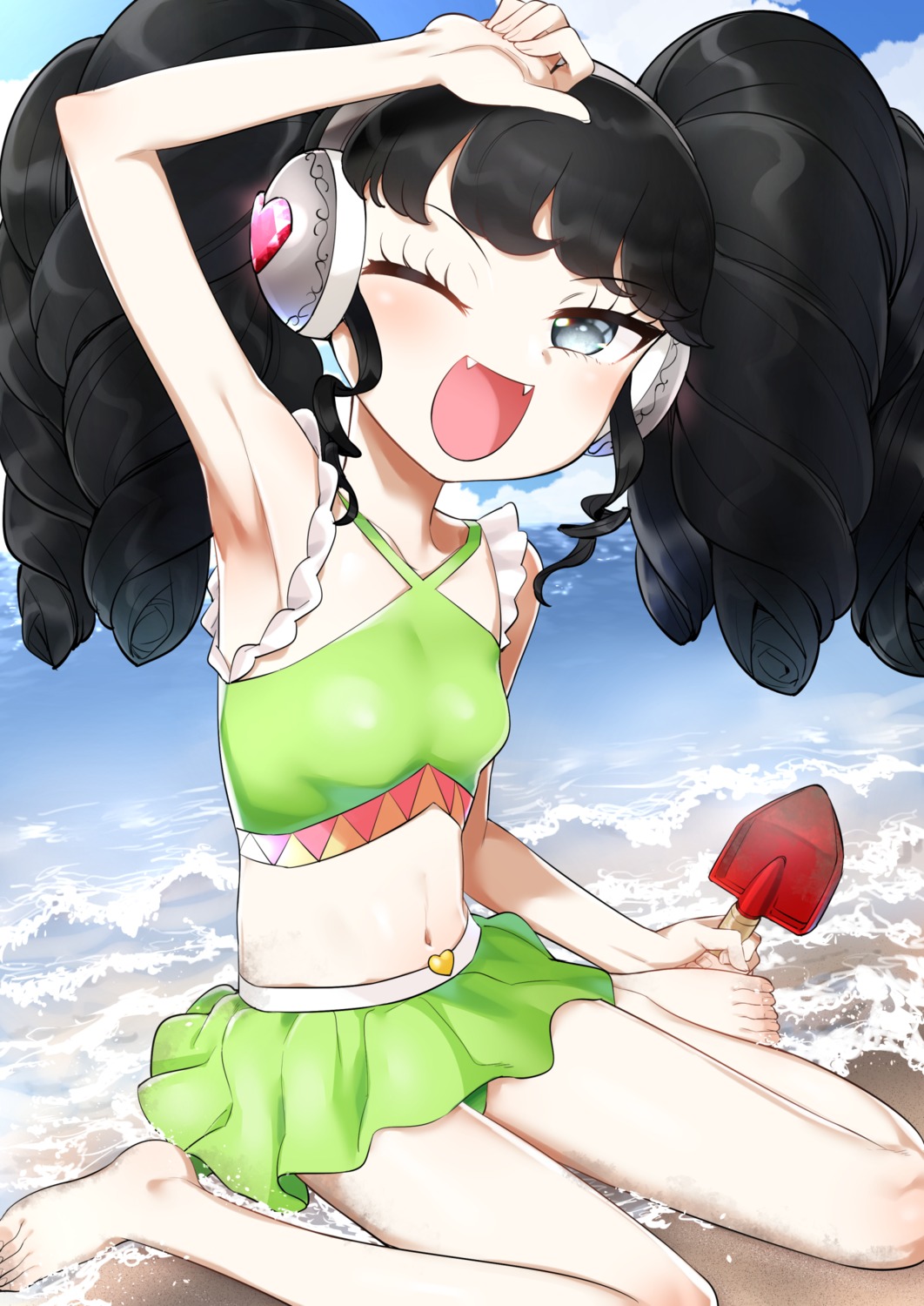 bikini, garuru, headphones, oniku_(oniku029029mm), pretty_series, pripara, swimsuits, wet