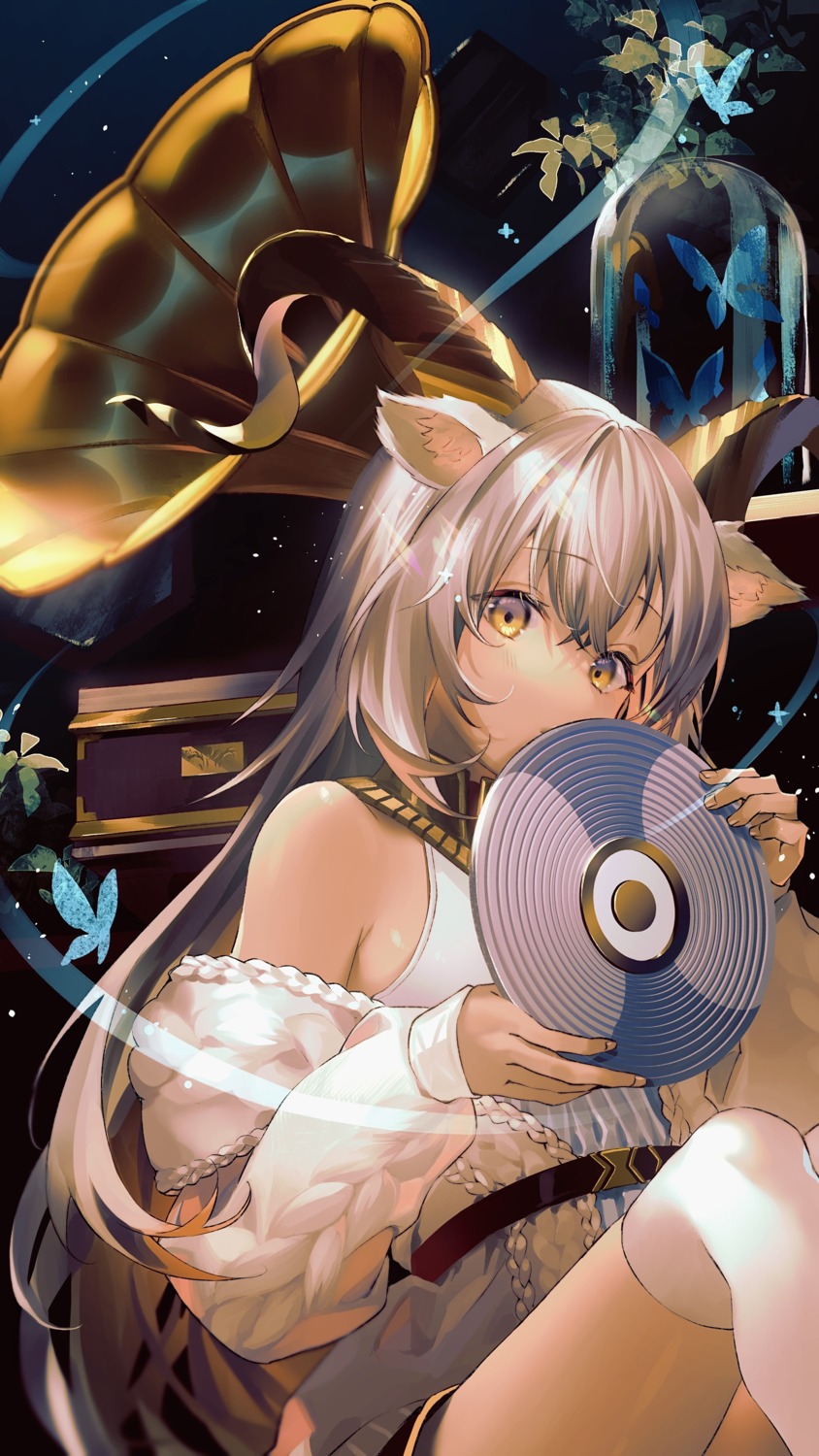 animal_ears, arknights, beeswax_(arknights), horns, karonaru