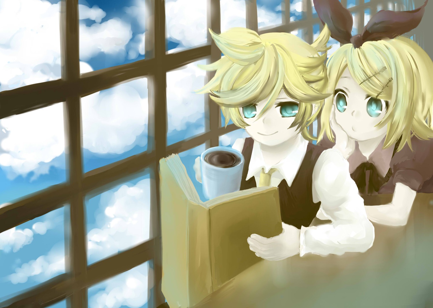 kagamine_len, kagamine_rin, sachirika, vocaloid