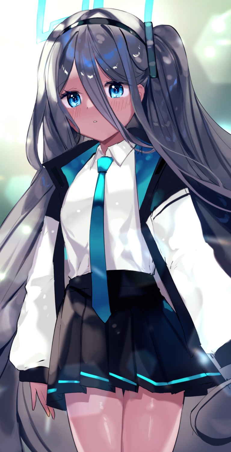 blue_archive, halo, kamchrome, seifuku, tendou_aris