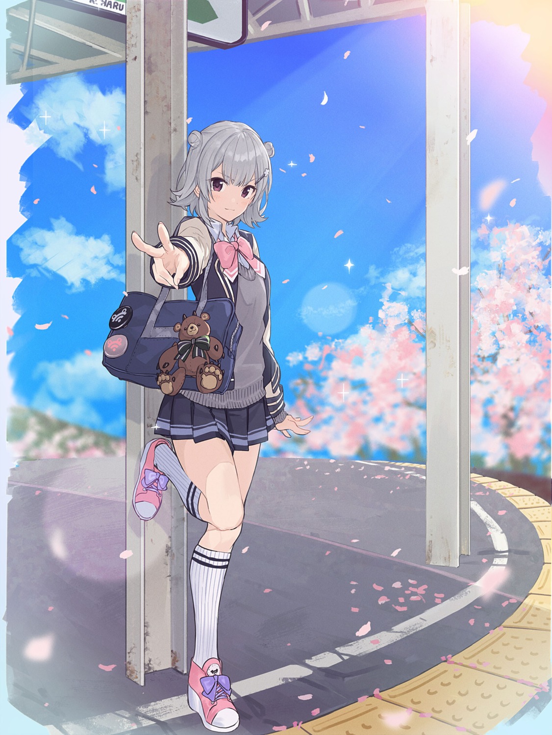koharu_rikka, seifuku, sweater, teshima_nari, tokyo6_entertainment
