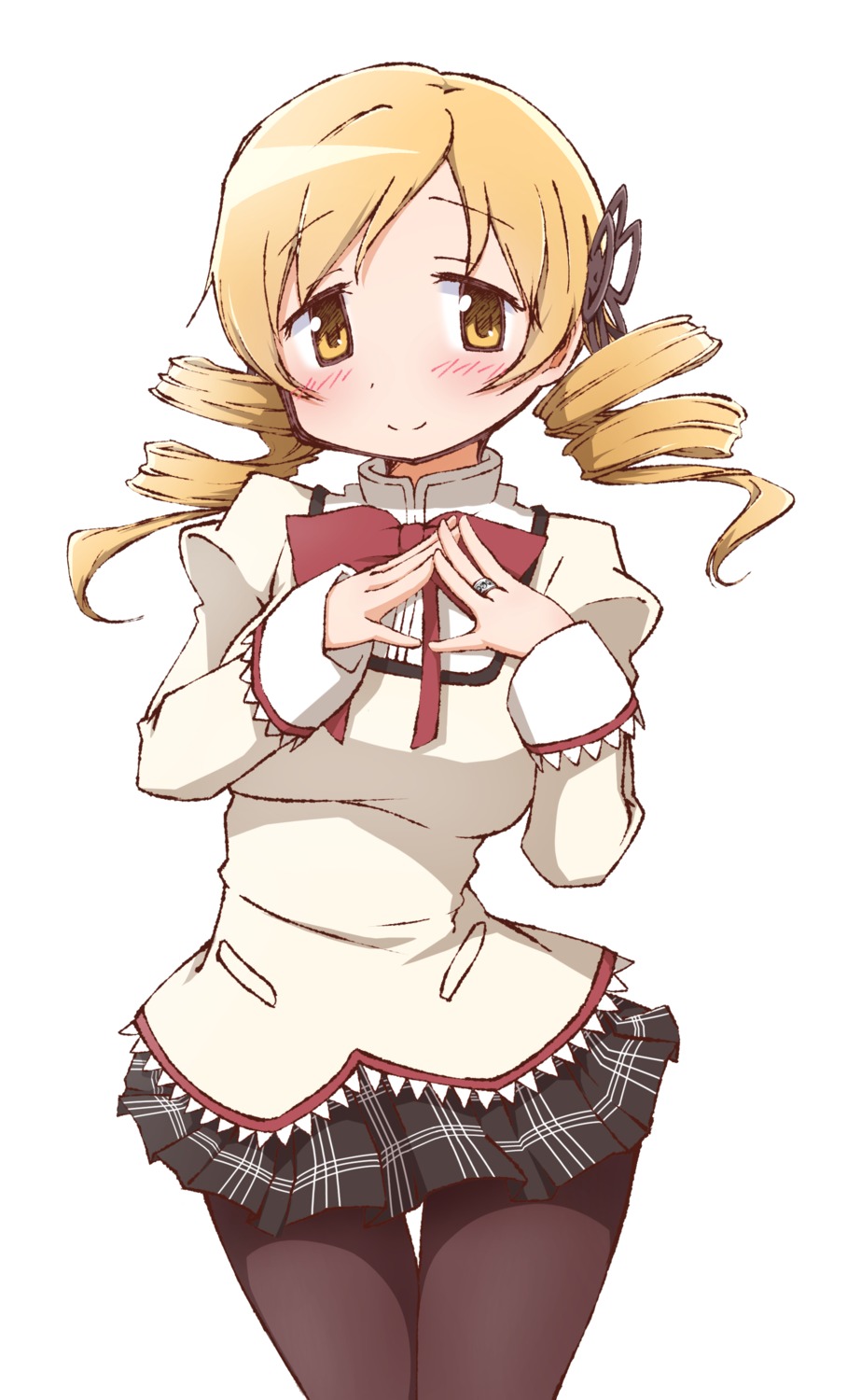 mahou_shoujo_madoka_magica, pantyhose, seifuku, tomoe_mami, yanmaami