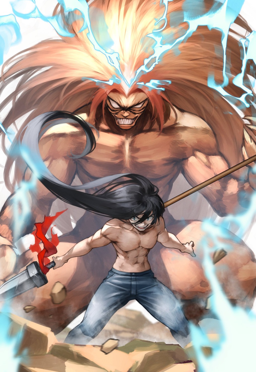 monster, tora_(ushio_to_tora), ushio_aotsuki, ushio_to_tora, weapon, yoshio_(55level)
